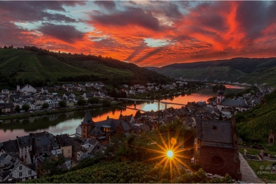 Sunset in Zell an der Mosel